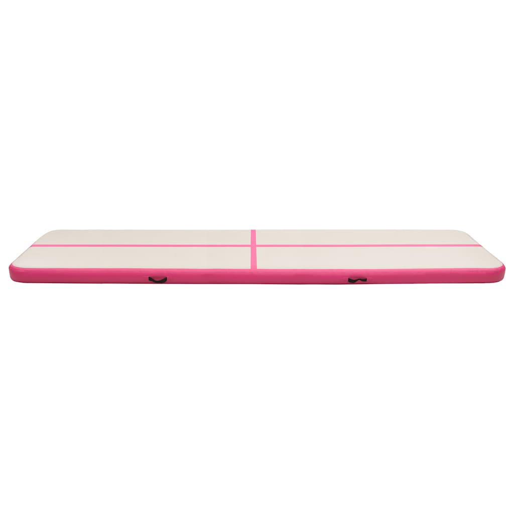 Mat de gymnastique Vidaxl avec pompe gonflable 600x100x15 cm PVC rose