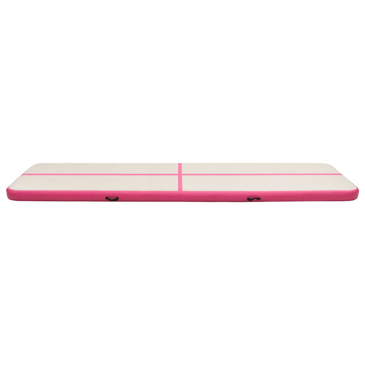 Mat de gymnastique Vidaxl avec pompe gonflable 600x100x15 cm PVC rose