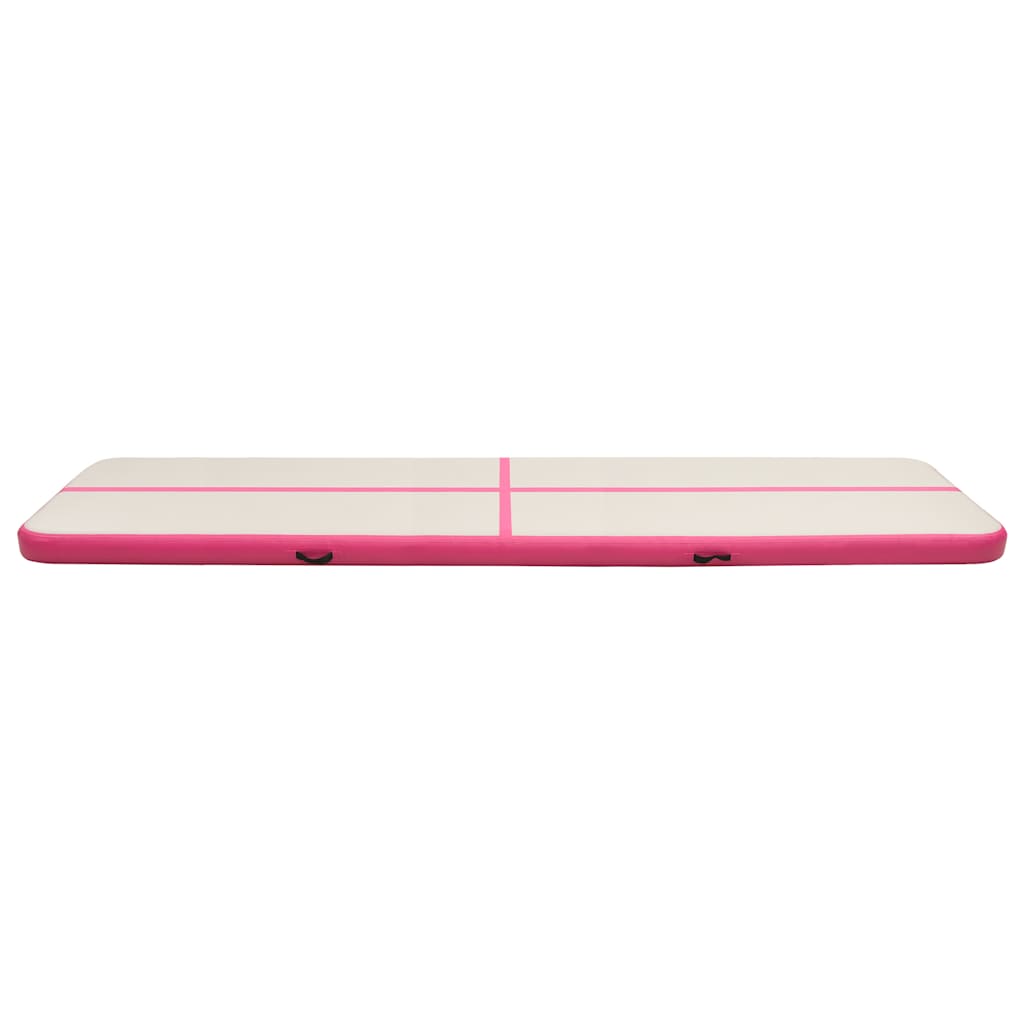 Mat de gymnastique Vidaxl avec pompe gonflable 700x100x15 cm PVC rose