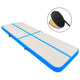 Mat de gymnastique Vidaxl avec pompe gonflable 800x100x15 cm en PVC bleu