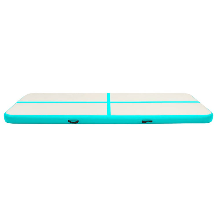 Mat de gymnastique Vidaxl avec pompe gonflable 500x100x20 cm en PVC vert