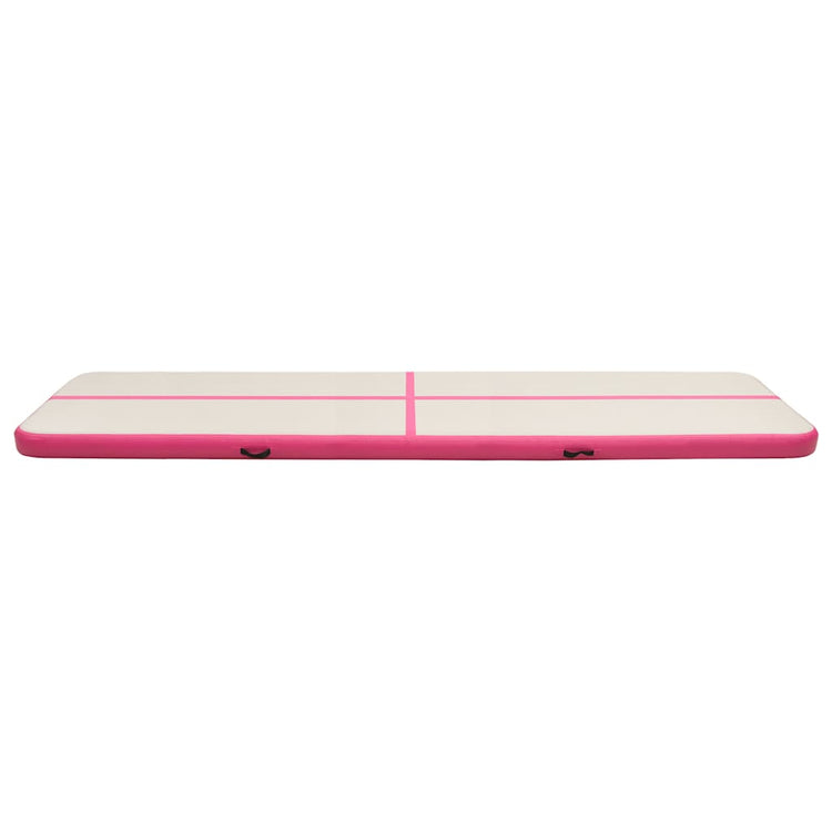 Mat de gymnastique Vidaxl avec pompe gonflable 600x100x20 cm PVC rose