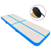 Mat de gymnastique Vidaxl avec pompe gonflable 600x100x20 cm en PVC bleu