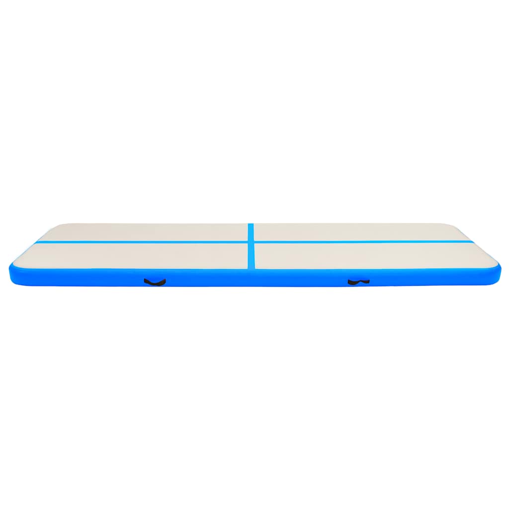Mat de gymnastique Vidaxl avec pompe gonflable 600x100x20 cm en PVC bleu