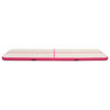 Mat de gymnastique Vidaxl avec pompe gonflable 800x100x20 cm PVC rose