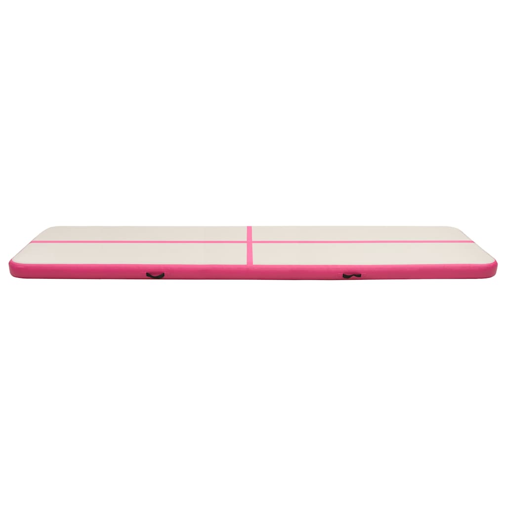 Mat de gymnastique Vidaxl avec pompe gonflable 800x100x20 cm PVC rose