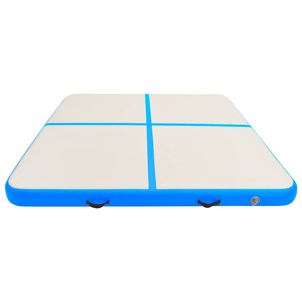 Mat de gymnastique Vidaxl avec pompe gonflable 200x200x10 cm PVC bleu