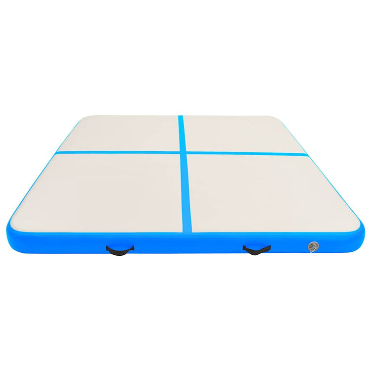 Mat de gymnastique Vidaxl avec pompe gonflable 200x200x20 cm PVC bleu