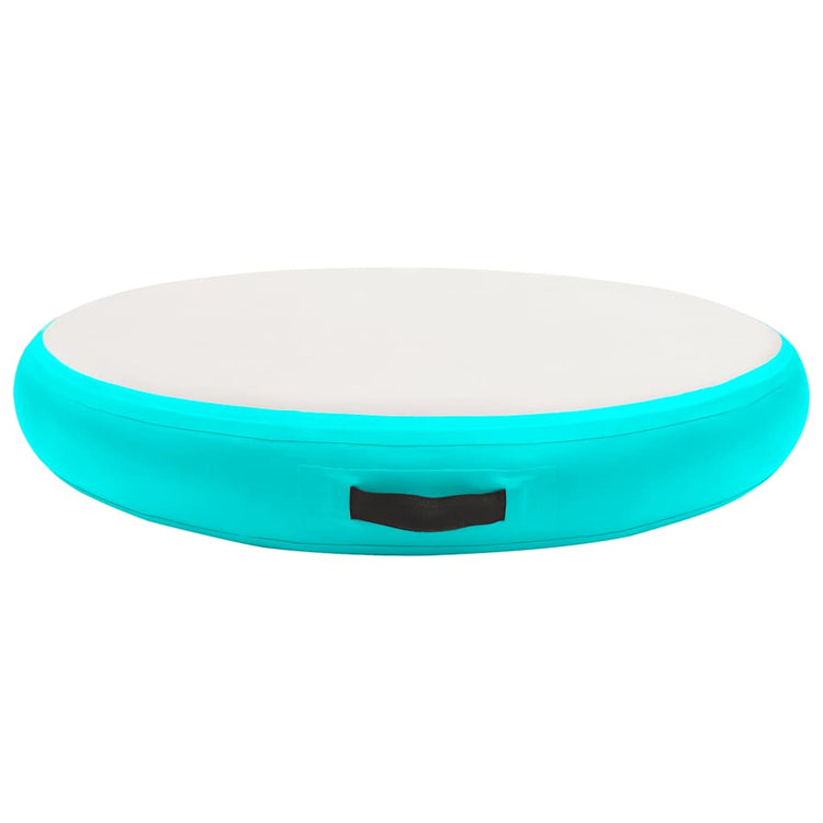 Mat de gymnastique Vidaxl avec pompe gonflable 100x100x10 cm en PVC vert