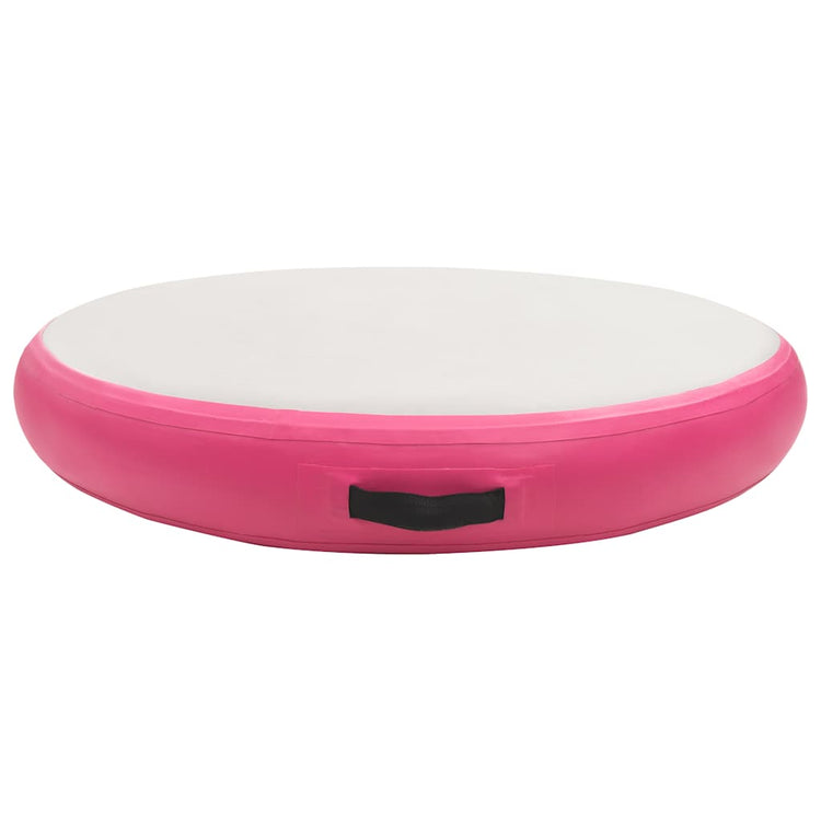 Mat de gymnastique Vidaxl avec pompe gonflable 100x100x20 cm PVC rose