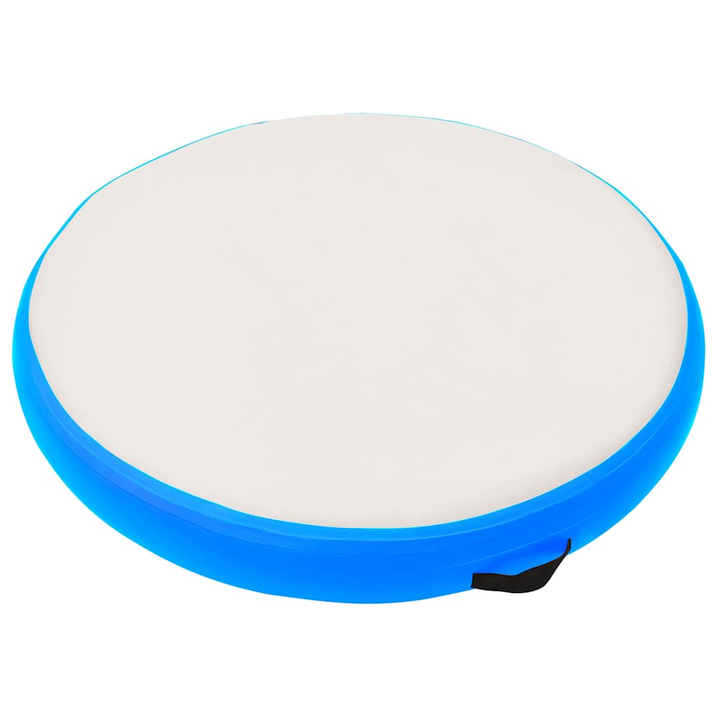 Mat de gymnastique Vidaxl avec pompe gonflable 100x100x20 cm en PVC bleu