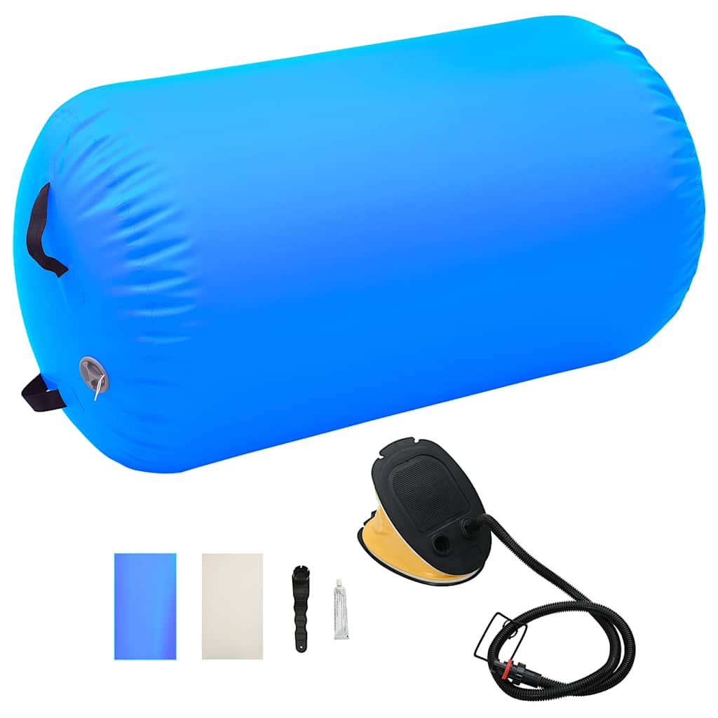 Rôle de la gymnastique Vidaxl avec pompe gonflable 100x60 cm PVC bleu