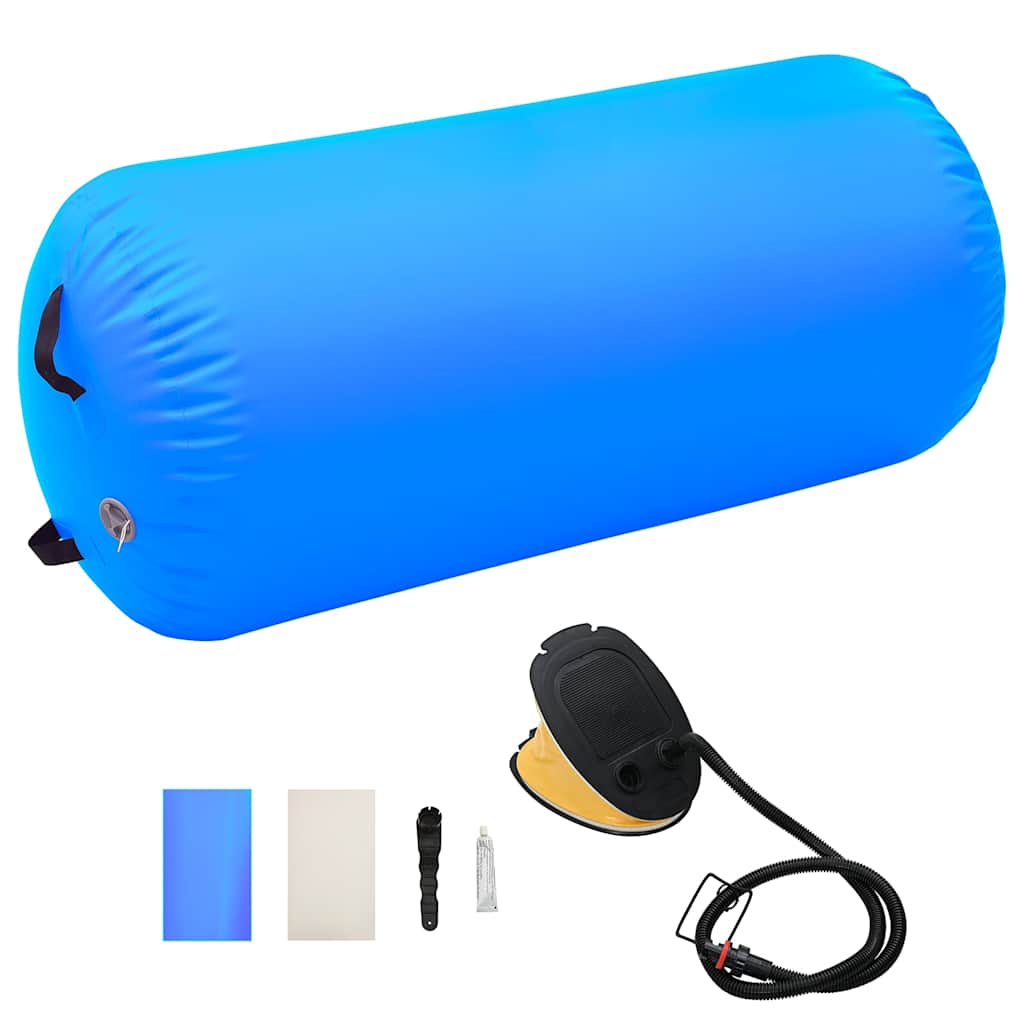 Rôle de la gymnastique Vidaxl avec pompe gonflable 120x75 cm PVC bleu