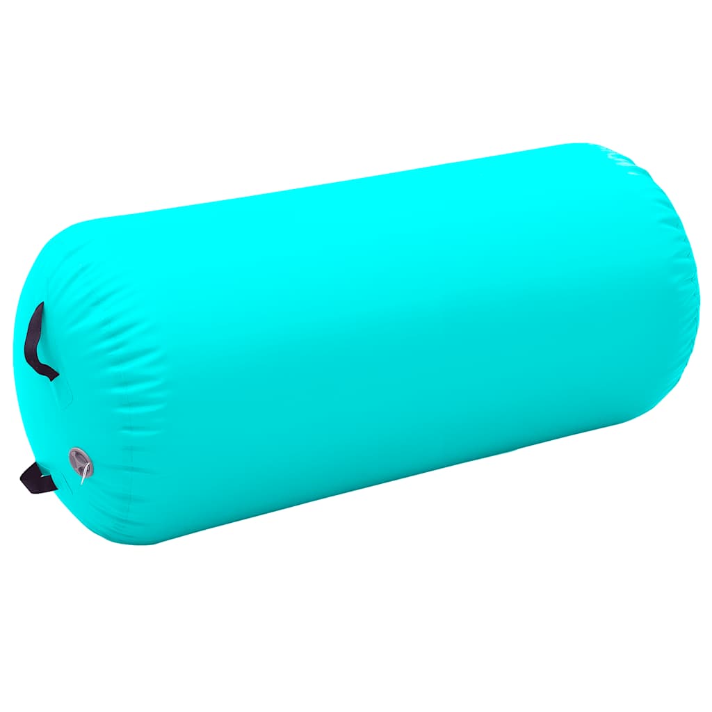 Rôle de la gymnastique Vidaxl avec pompe gonflable 120x90 cm en PVC vert