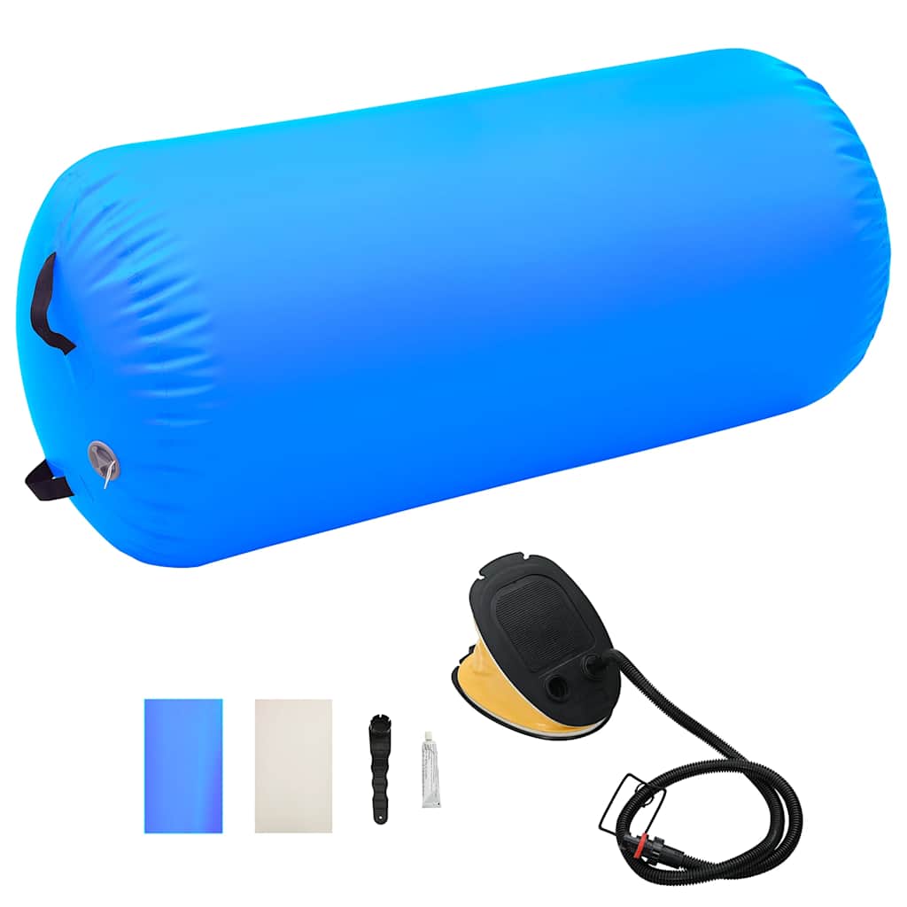 Rôle de la gymnastique Vidaxl avec pompe gonflable 120x90 cm en PVC bleu