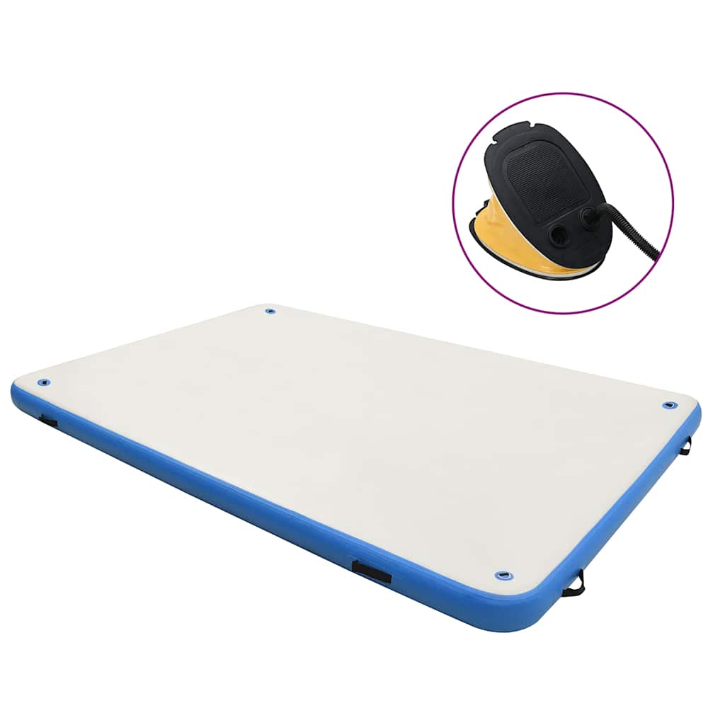Vidaxl facilement gonflable 300x300x15 cm bleu et blanc