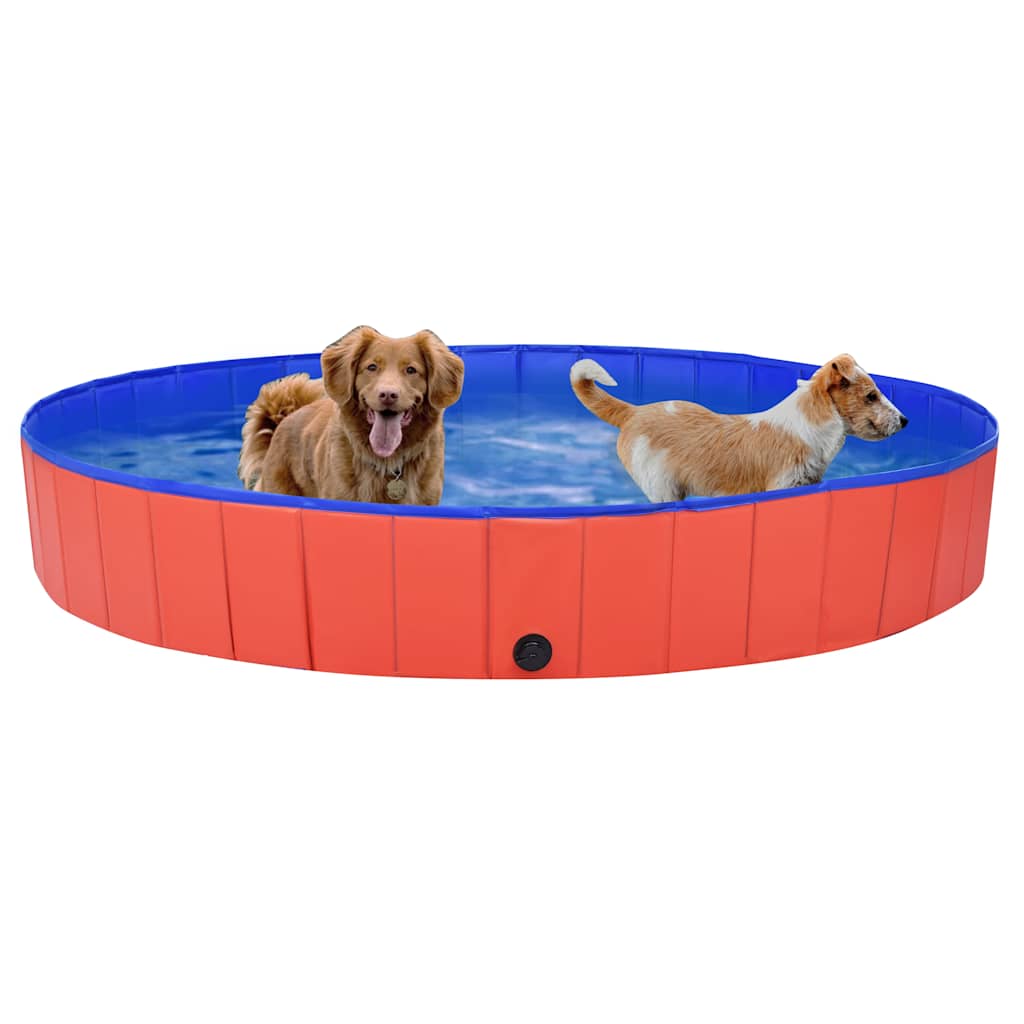 Vidaxl chien piscine pliable 200x30 cm en PVC rouge