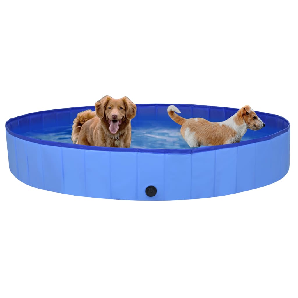 Vidaxl chien piscine pliable 200x30 cm PVC bleu