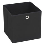 Boîtes de rangement Vidaxl 4 PCS 28X28X28 CM Tissu non tissé noir - afbeelding 3
