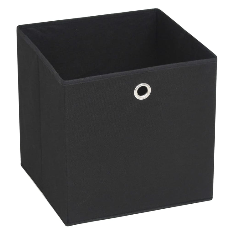 Boîtes de rangement Vidaxl 4 PCS 28X28X28 CM Tissu non tissé noir