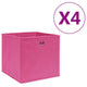 Boîtes de rangement Vidaxl 4 PCS 28X28X28 CM PINS DE TASSE NON TELOV