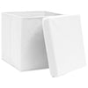 Boîtes de stockage Vidaxl avec couvercle 4 PCS 28x28x28 cm blanc