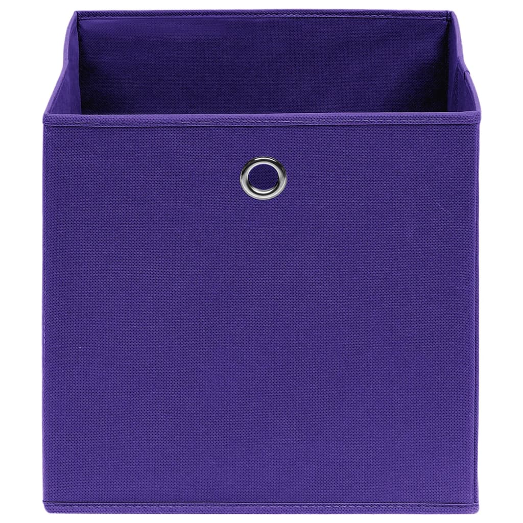 Boîtes de rangement Vidaxl 4 PCS 28X28X28 CM Tissu non tissé violet