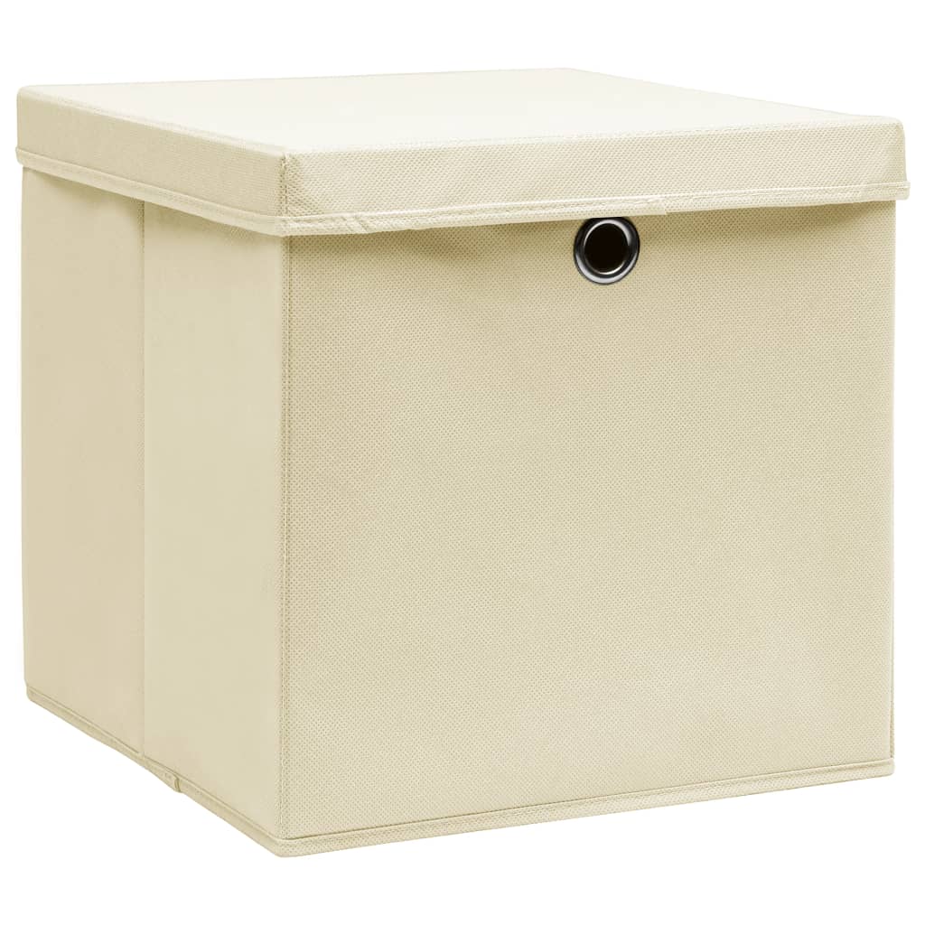 Boîtes de rangement Vidaxl avec couvercle 4 PCS 28X28X28 CM-Color