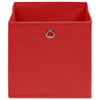 Boîtes de stockage Vidaxl 10 PCS 28X28X28 CM ROUGE DE TISSE NON TELOV