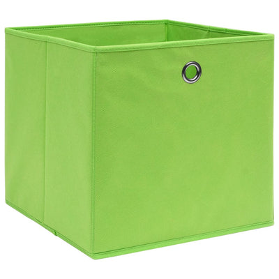 Boîtes de rangement Vidaxl 4 PCS 28X28X28 CM VERT NON VOVÉ