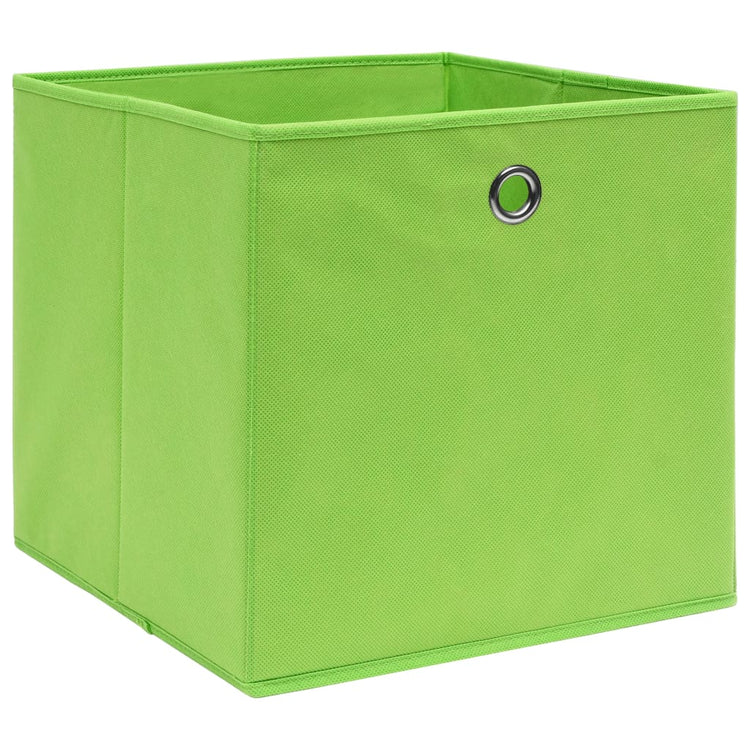 Boîtes de rangement Vidaxl 4 PCS 28X28X28 CM VERT NON VOVÉ
