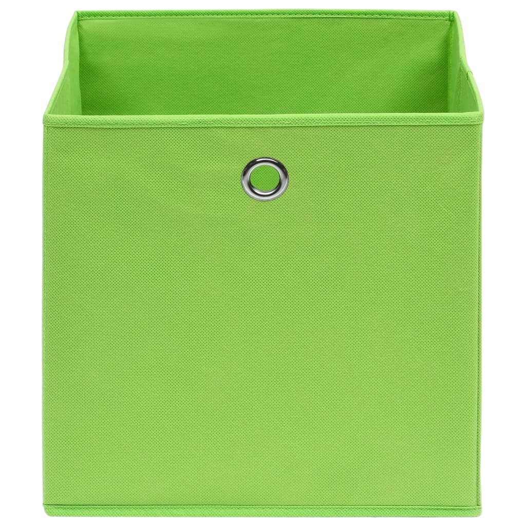 Boîtes de rangement Vidaxl 4 PCS 28X28X28 CM VERT NON VOVÉ