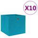 Boîtes de rangement vidaxl 10 pcs 28x28x28 cm en tissu non tissé bleu bébé