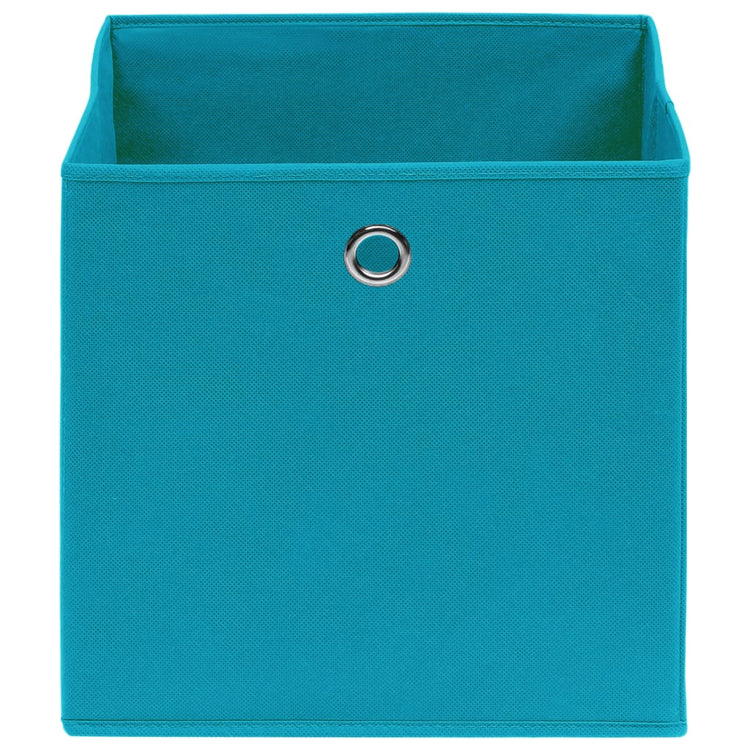 Boîtes de rangement vidaxl 10 pcs 28x28x28 cm en tissu non tissé bleu bébé