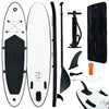 Vidaxl stand up paddleboard set gonflable noir et blanc