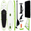 Vidaxl stand up paddleboard gonflable avec la voile set vert et blanc