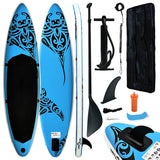 Vidaxl stand up paddleboard Set gonflable 320x76x15 cm bleu - afbeelding 1