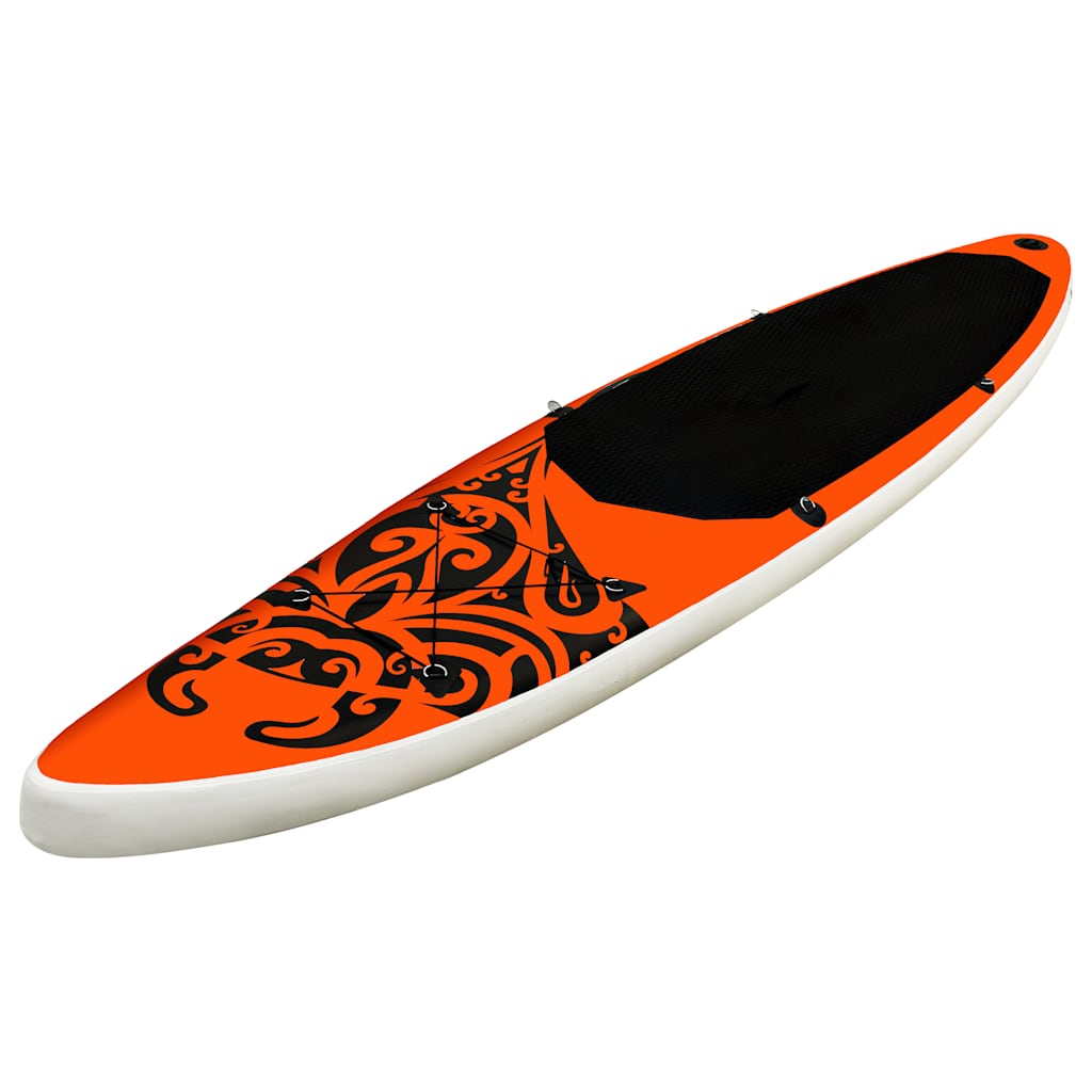 Vidaxl stand up paddleboard set gonflable 366x76x15 cm orange