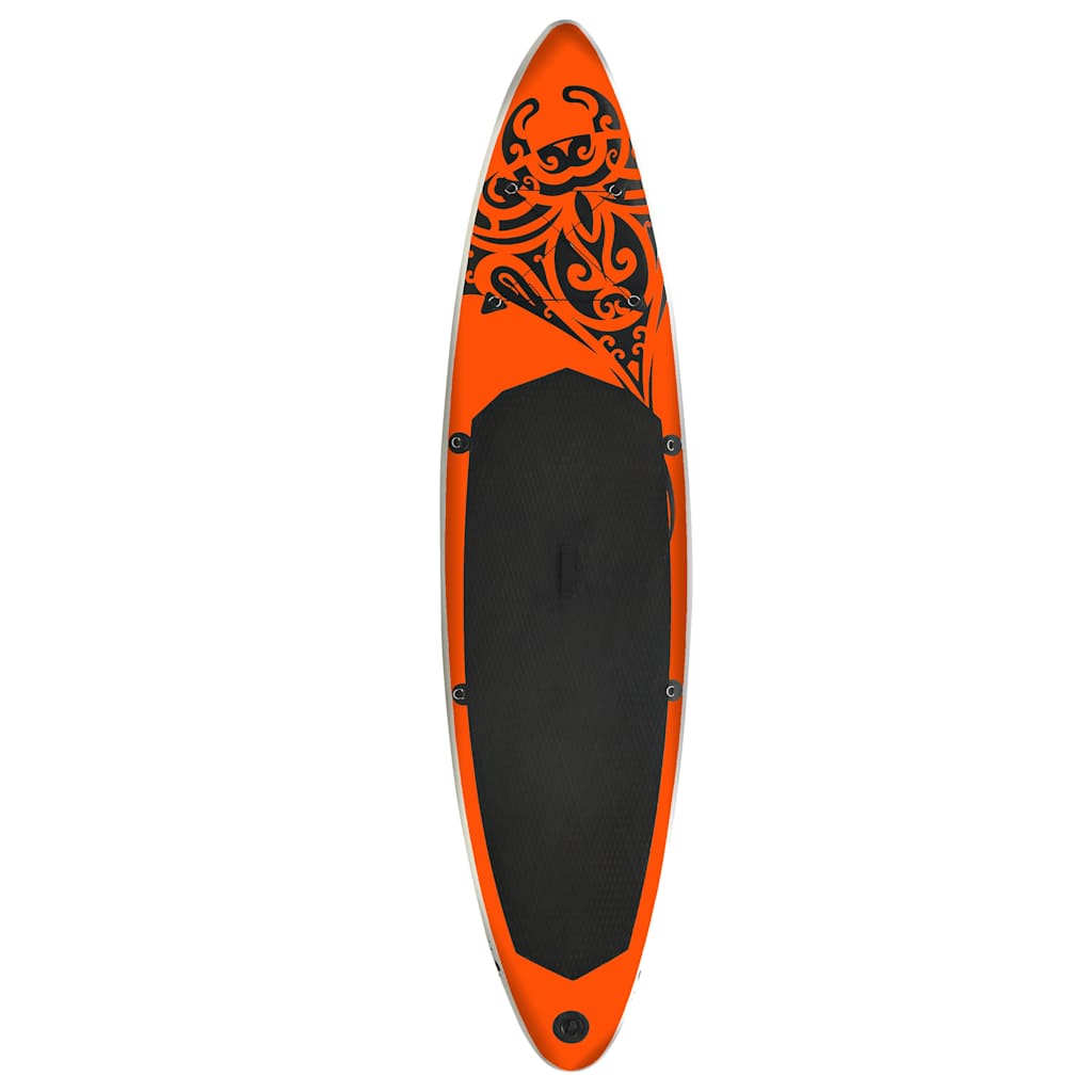 Vidaxl stand up paddleboard set gonflable 366x76x15 cm orange