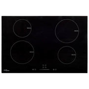 Vidaxl Induction Hob 4 zones Contrôle tactile 7000 W 77 cm Verre - afbeelding 1