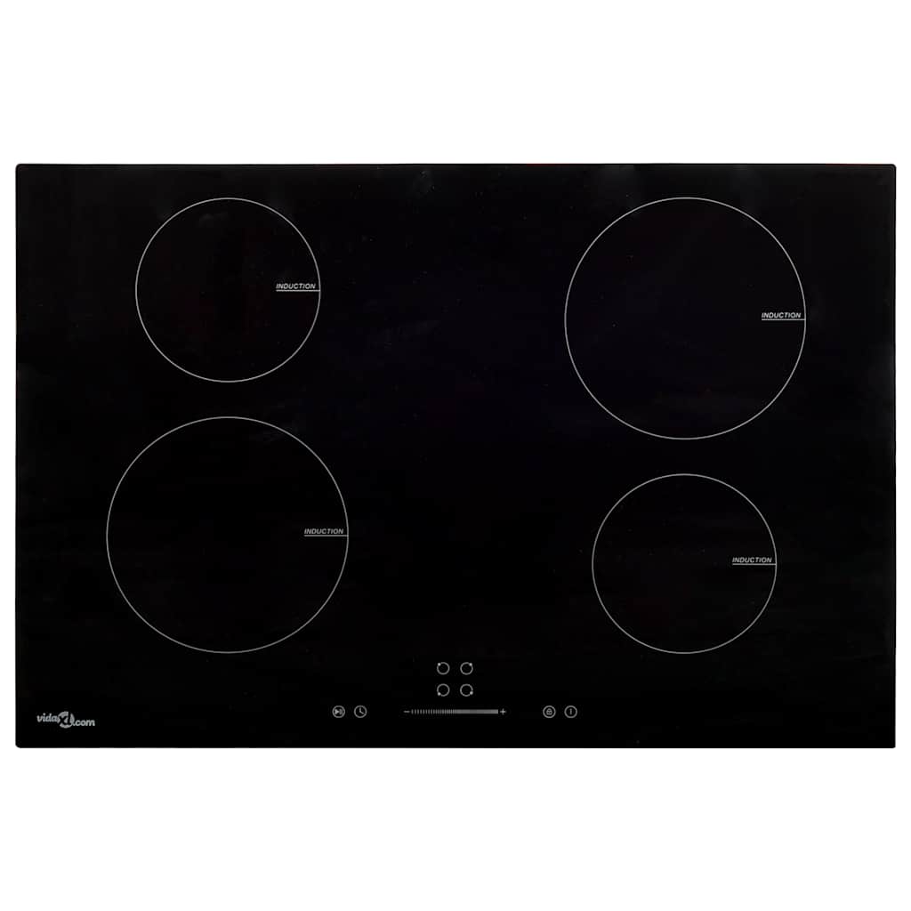 Vidaxl Induction Hob 4 zones Contrôle tactile 7000 W 77 cm Verre