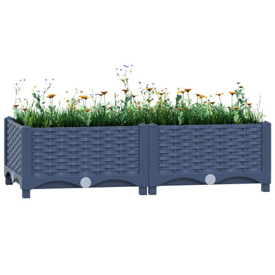 Vidaxl Planter surélevé 80x40x23 cm en polypropylène