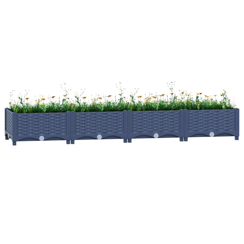 Vidaxl Planter élevé 160x40x23 cm en polypropylène