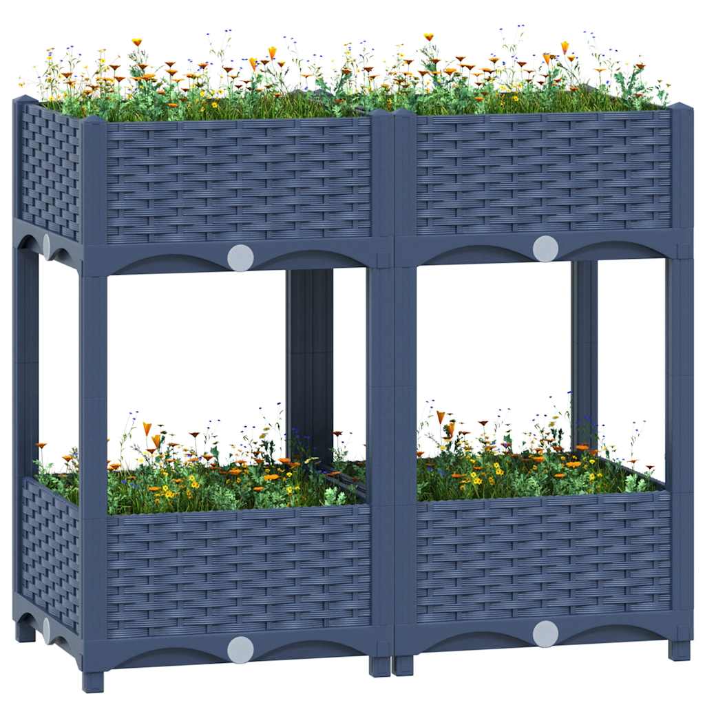 Vidaxl Planter surélevé 80x40x71 cm en polypropylène