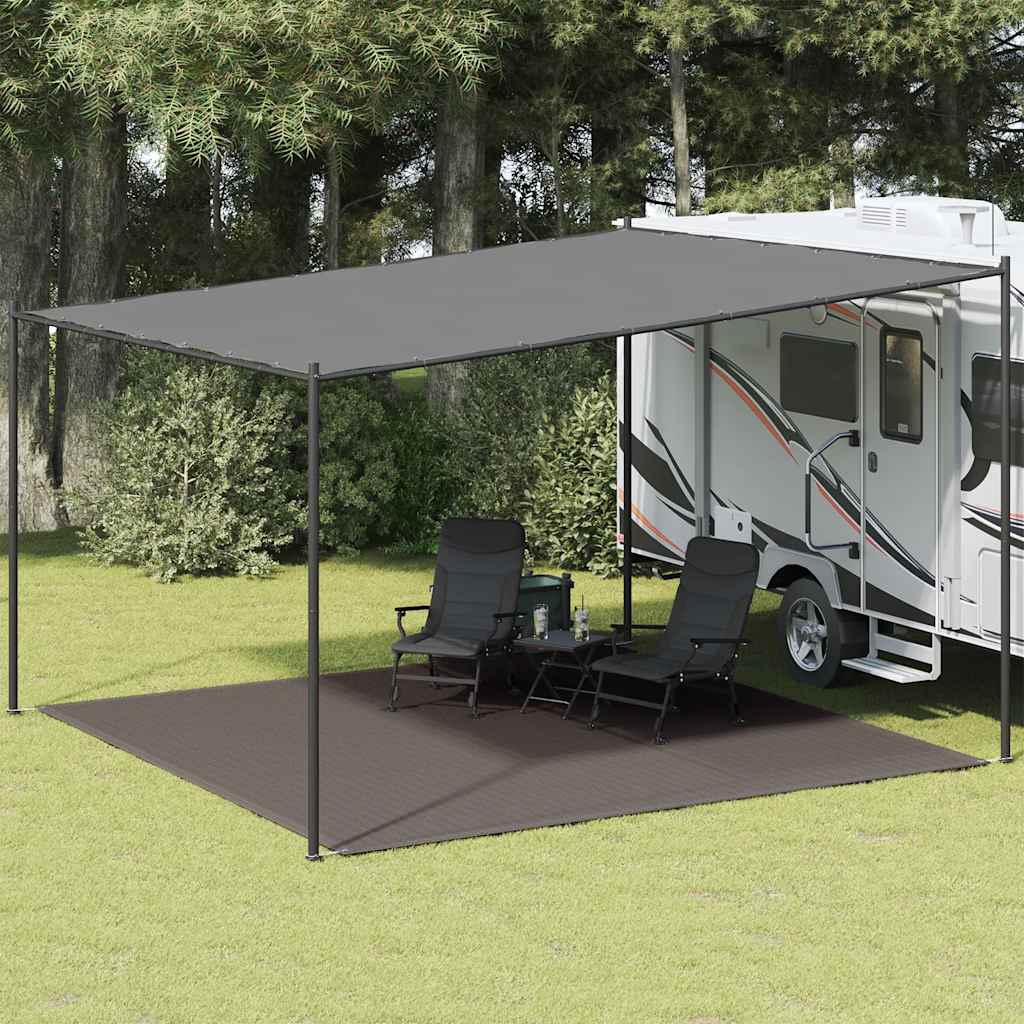 Tapis de tente Vidaxl 400x400 cm anthracite -colored