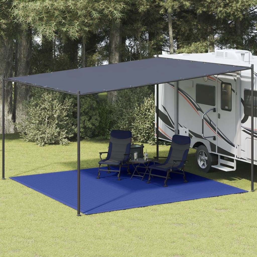 Tapis de tente Vidaxl 400x400 cm bleu HDPE