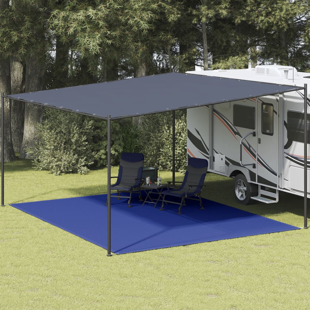 Tapis de tente Vidaxl 400x500 cm bleu HDPE