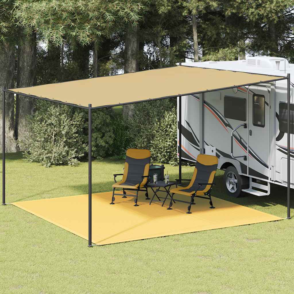 Tapis de tente Vidaxl 400x400 cm beige