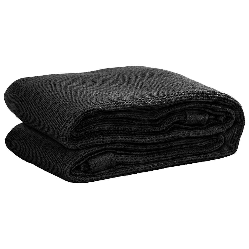 Tapis de tente Vidaxl 400x400 cm HDPE noir