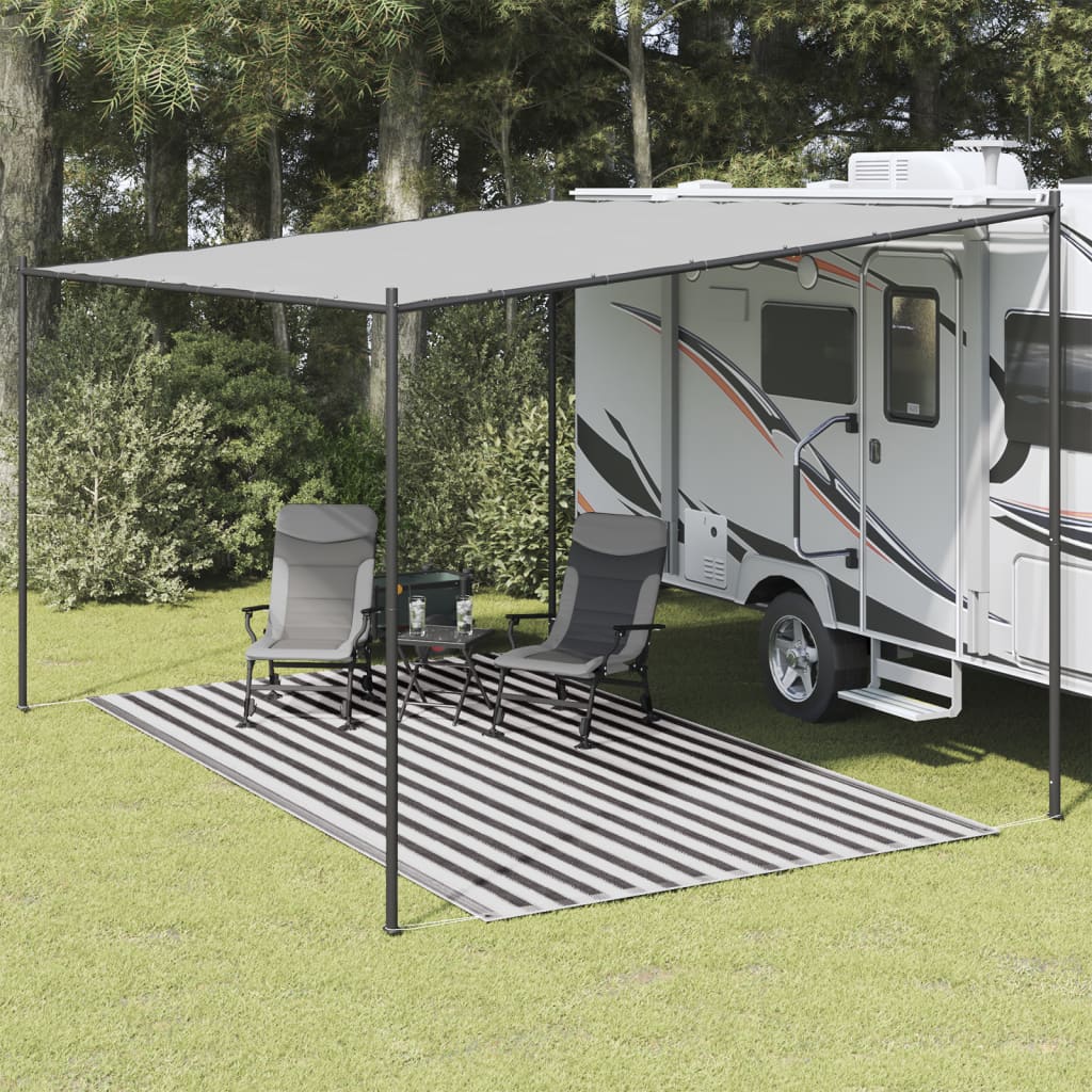 Tapis de tente Vidaxl 200x400 cm anthracite -colore et blanc